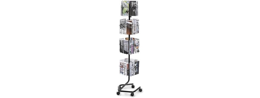 Brochure Display Rack, 4-Tier 32 Pockets