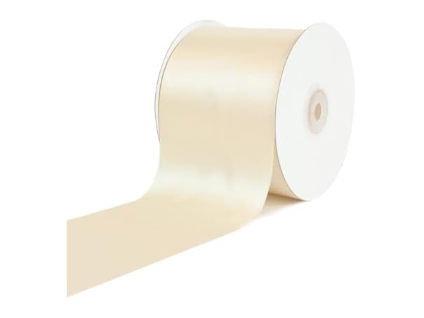 Satin Ribbon 3" 25 Yards Ivory