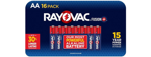 (16 PACK) Rayovac AA Fusion Premium Alkaline Batteries