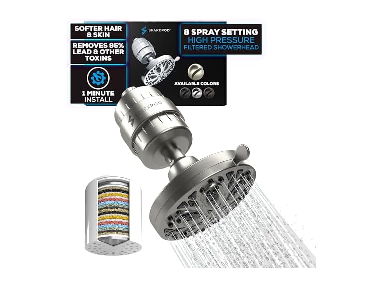 5" Round 23-Stage Filter Shower Head