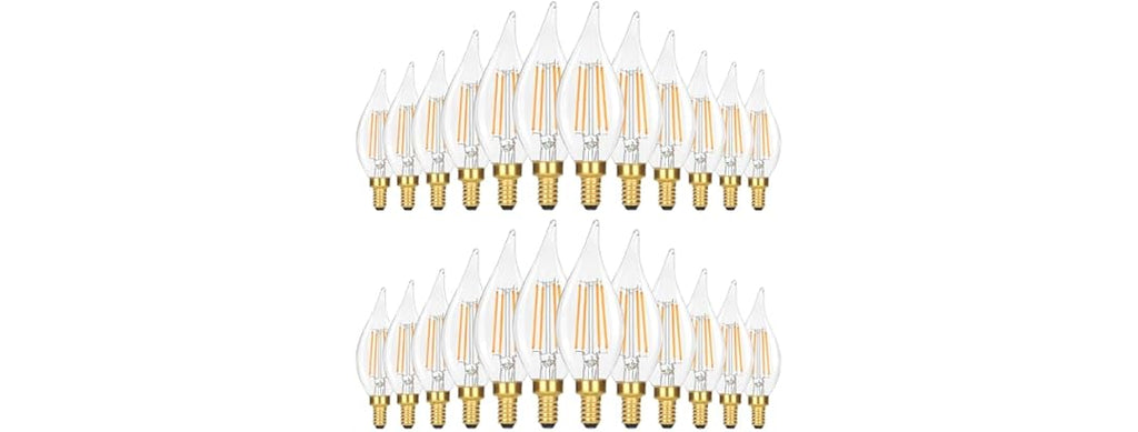 24PK GoBright 4W Candelabra Light Bulbs Daylight White