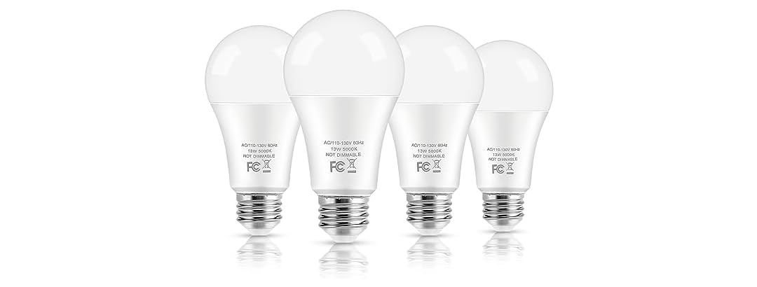 LED Light Bulbs, 100 Watt Equivalent A19 (Your Choice)