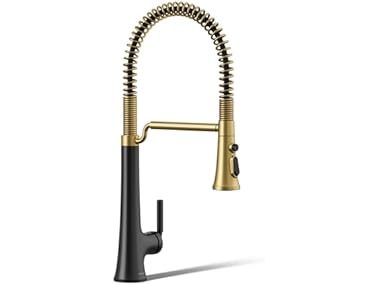 KOHLER K-23765-BMB Tone Faucet Sprayhead Black/Brass