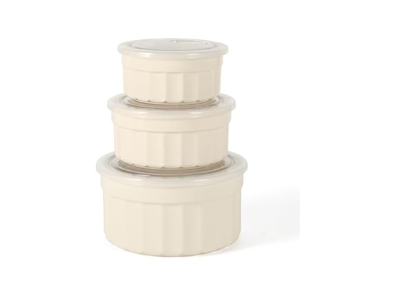 Martha Stewart 6 Piece Stoneware Meal Prep Container Set