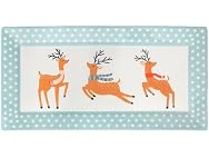 Boston International Rectangle Ceramic Platter Holiday