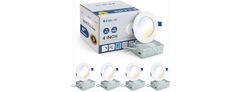 4" Recessed Lights 4 Pack 2700K-5000K