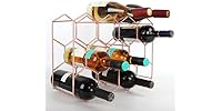 Rose Gold Countertop Wine Rack 14 Bottles