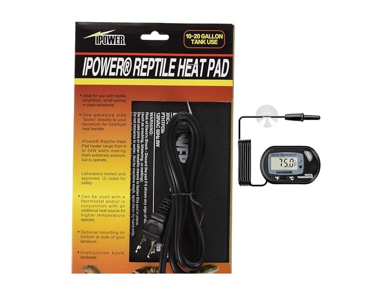 iPower 6 by 8-Inch 8W Reptile Heat Mat