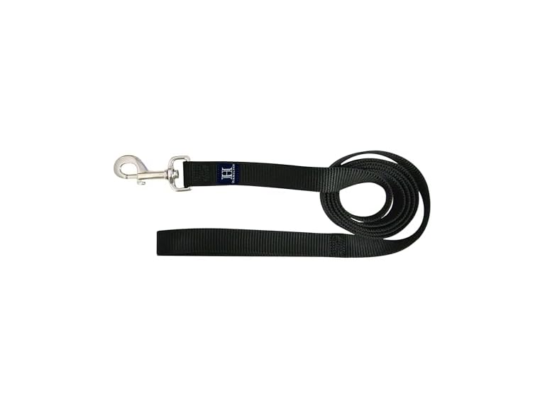 Hamilton Single Thick Deluxe Nylon Dog Leash- Black