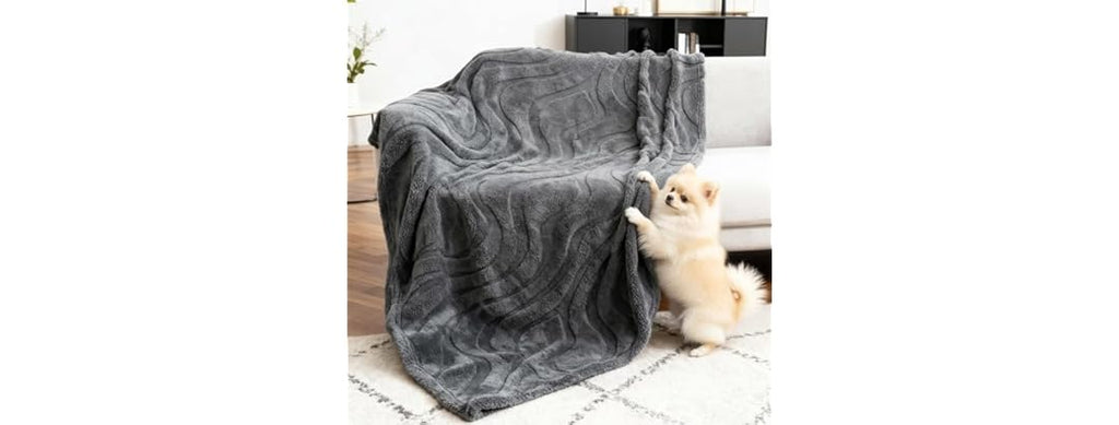 Waterproof Dog Blanket for Couch- Grey