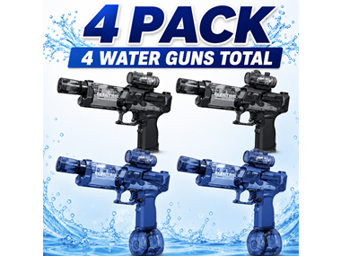 Electric Water Gun w/ LED Lights 4-Pack