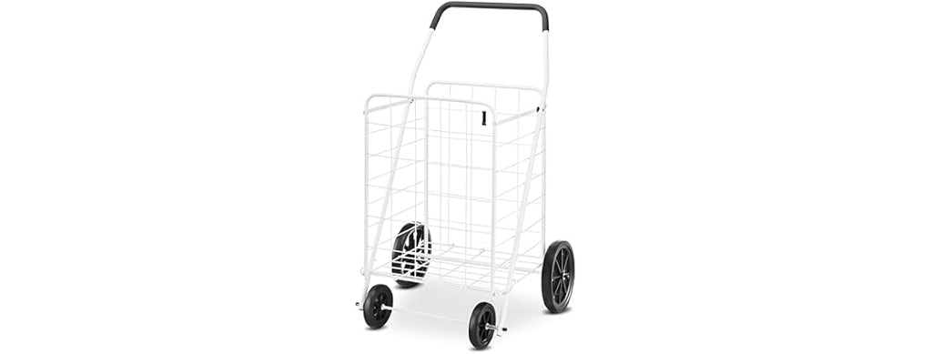 Whitmor Deluxe Utility Foldable Shopping Cart w Wheels
