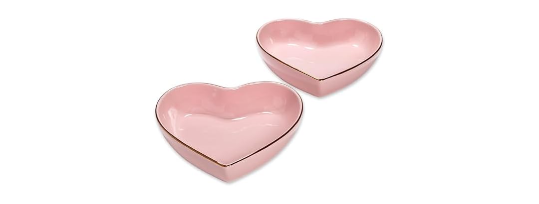 Paris Hilton 2-Piece Heart Dish Set,Pink