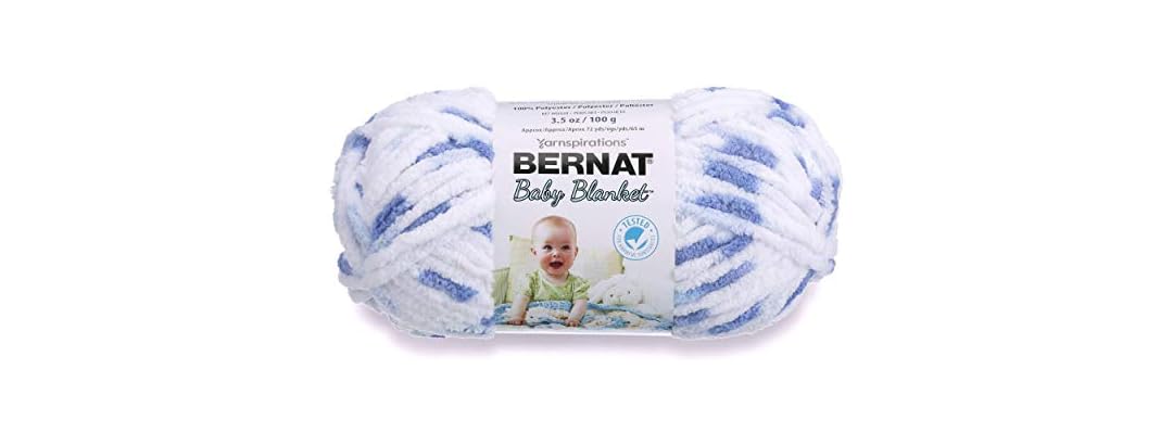 Bernat Baby Blanket Yarn, 3.5 oz, Gauge 6 Little Denim