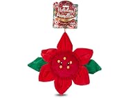 Bow Wow Pet Holiday Poinsettia Squeaky Plush Dog Toy