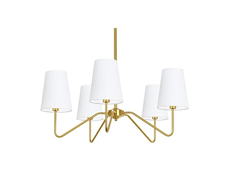 Bosceos 5-Light Gold Chandelier