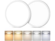 GoBright 7in White LED Ceiling Lights 2PK