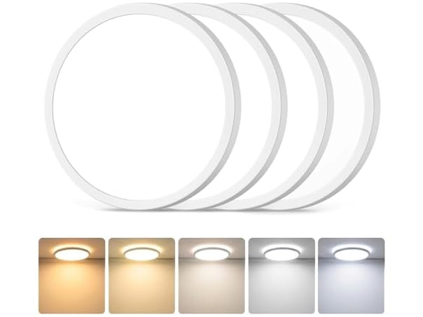 GoBright 7in White LED Ceiling Lights 4PK