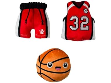 Fringe Studio Plush Dog Toy, 3 Pieces Set, Basket-PAWLER