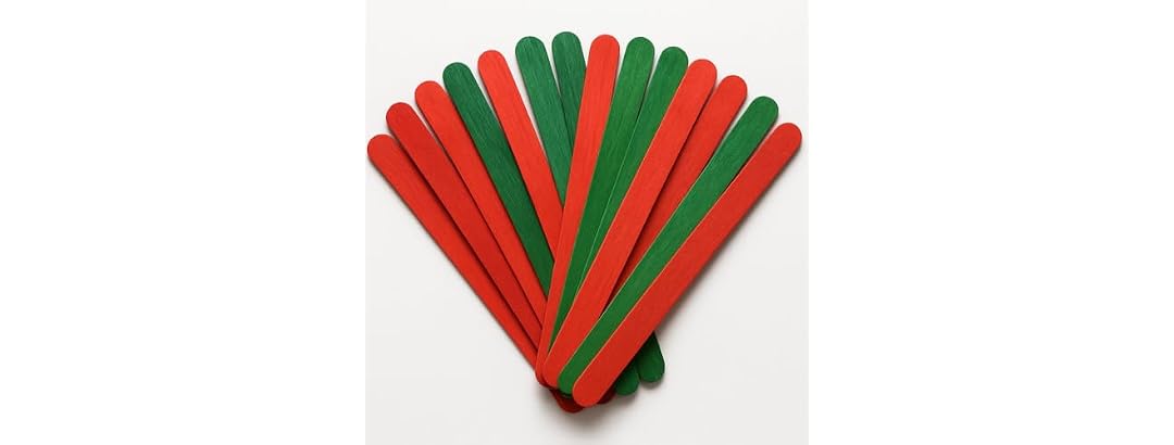 Christmas Craft Sticks Red & Green 500ct