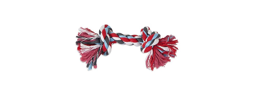 Petmate Booda Two Knot Rope Bone, Multicolored