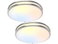 TOBUSA 16in 50W LED Flush Mount Ceiling Lights 5600lm, 2 Pack