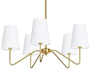 Bosceos 5-Light Gold Chandelier