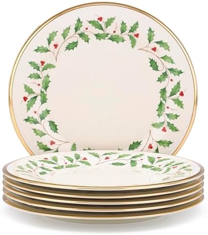 Lenox Holiday 6-Piece Dinner Plates Dinnerware Set