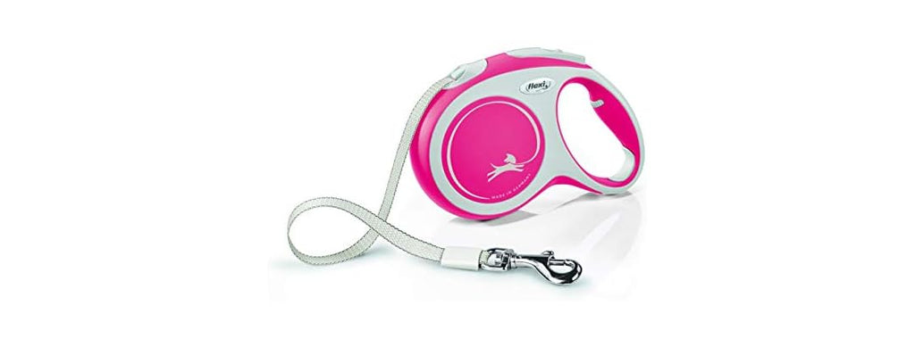Flexi New Comfort Tape Grey & Red Retractable Dog Leash