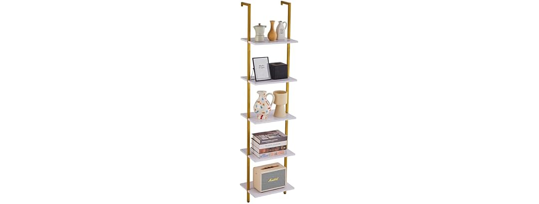 Ladder Shelf, 5-Tier Bookshelf 15.6x11.8in, Open