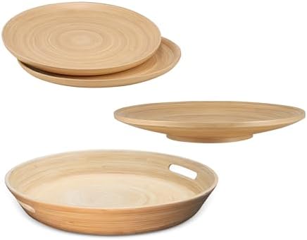 LEXA 4-Piece Handcrafted Bamboo Serving Set