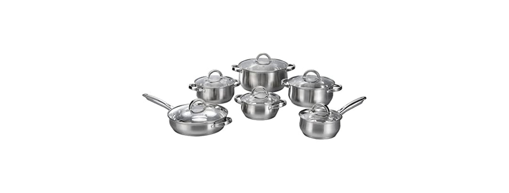 12-Piece Cookware Sets with Glass Lid