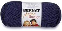 Bernat Softee Chunky Yarn, 3.5 Oz, Gauge 6 Denim