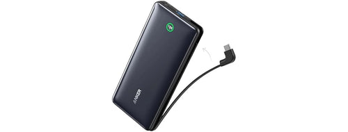 (1 or 2 PACK) Anker 20,000mAh 30W PD Powerbank w/built-in USB-C Cable