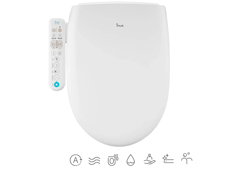 Inus N22 Electronic Bidet Heated Seat & Dryer, Elongated