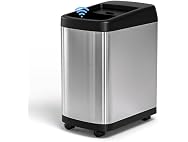 ELLO&ALLO 13 Gallon Kitchen Trash Can with Roll Up Lid
