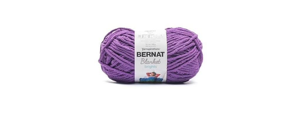 Bernat Blanket Bright Yarn, Pow Purple
