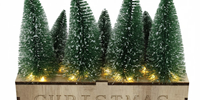 Bottle Brush Light Up Christmas Trees