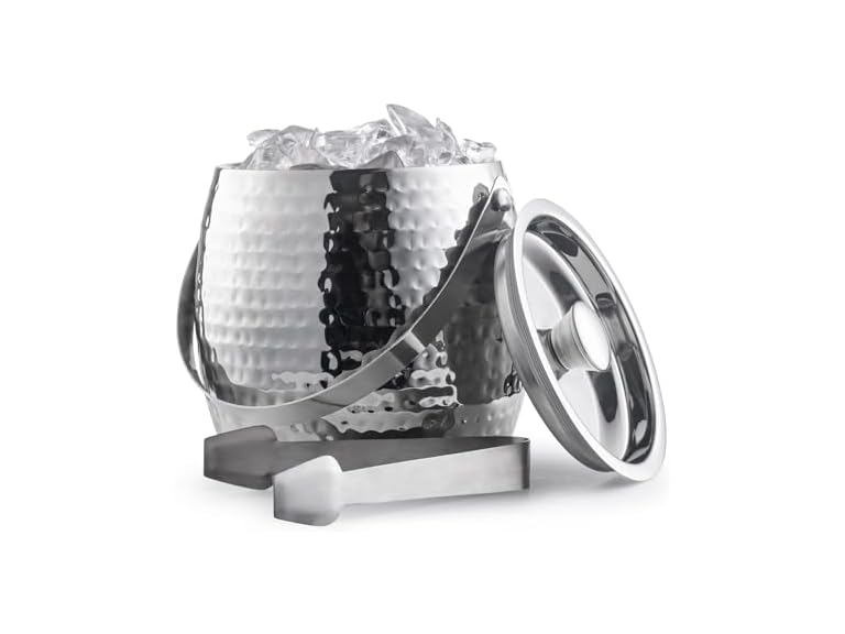 Insulated Ice Bucket w/ Lid & Tongs 1.7L