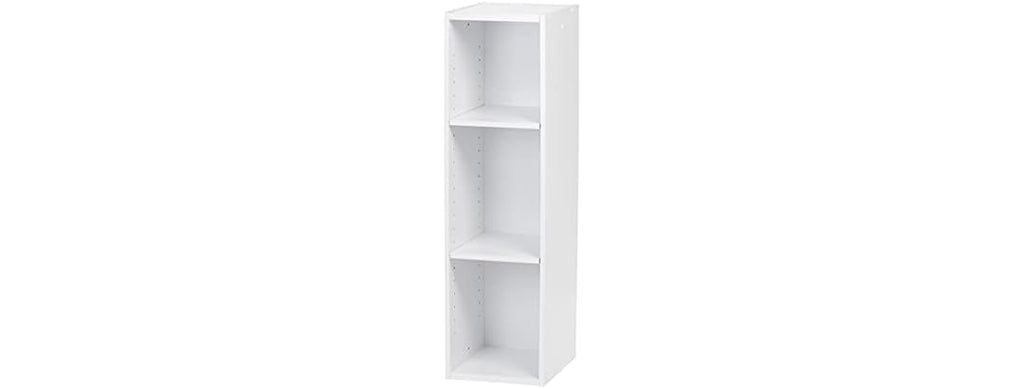 IRIS USA 3-Tier Cubby Storage Bookshelf with Adjustable Shelves