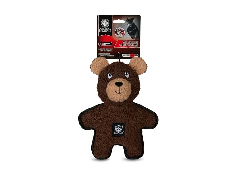 American Kennel Club Plush Dog Toy with Squeaker- Bear