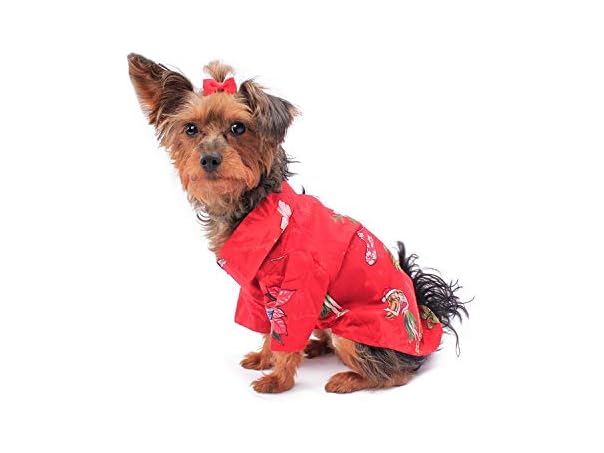 Hawaiian Matching Pattern Dog Aloha Shirt in