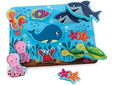 B. toys – Peek & Explore – Under The Sea – Wooden Chunky Puzzle