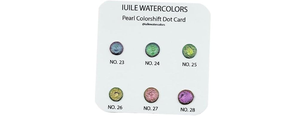 IUILE Handmade Watercolor Pearl Dot Card