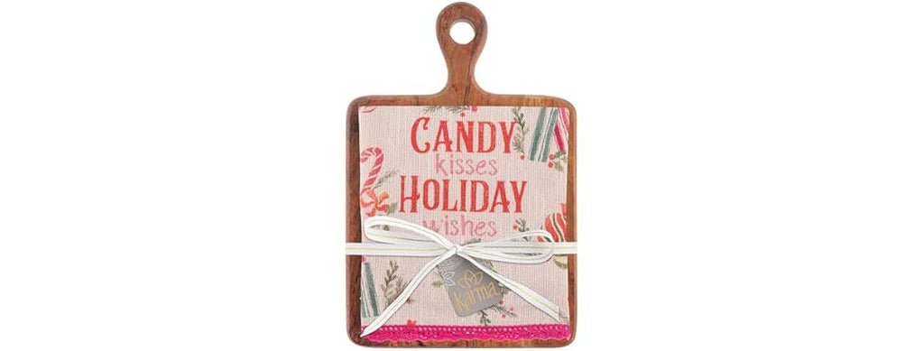 Cotton Kitchen Towel with Cutting Board Set