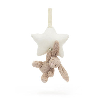 Bashful Pink Bunny Star Musical Pull