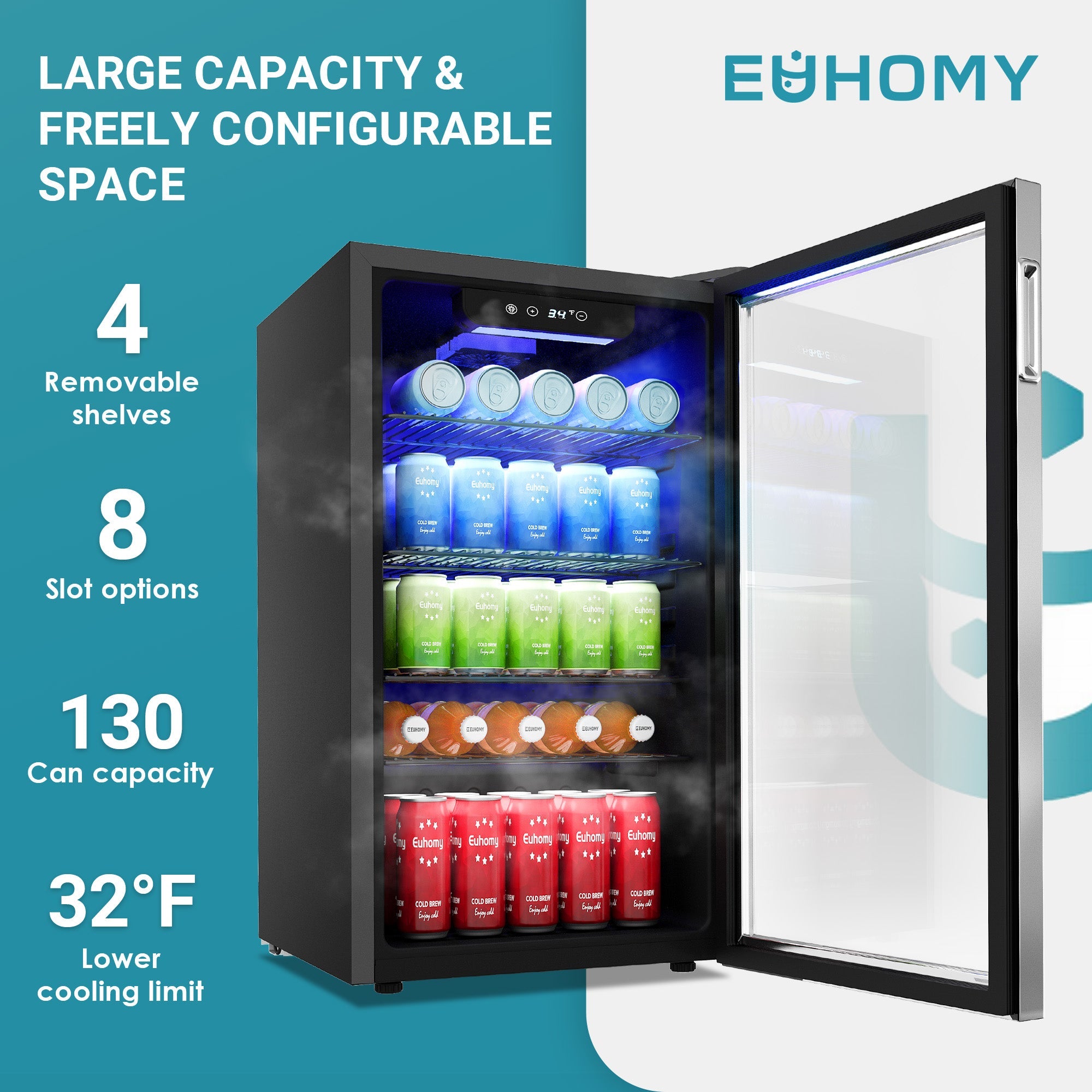 Euhomy Fizz 110 Beverage Refrigerator