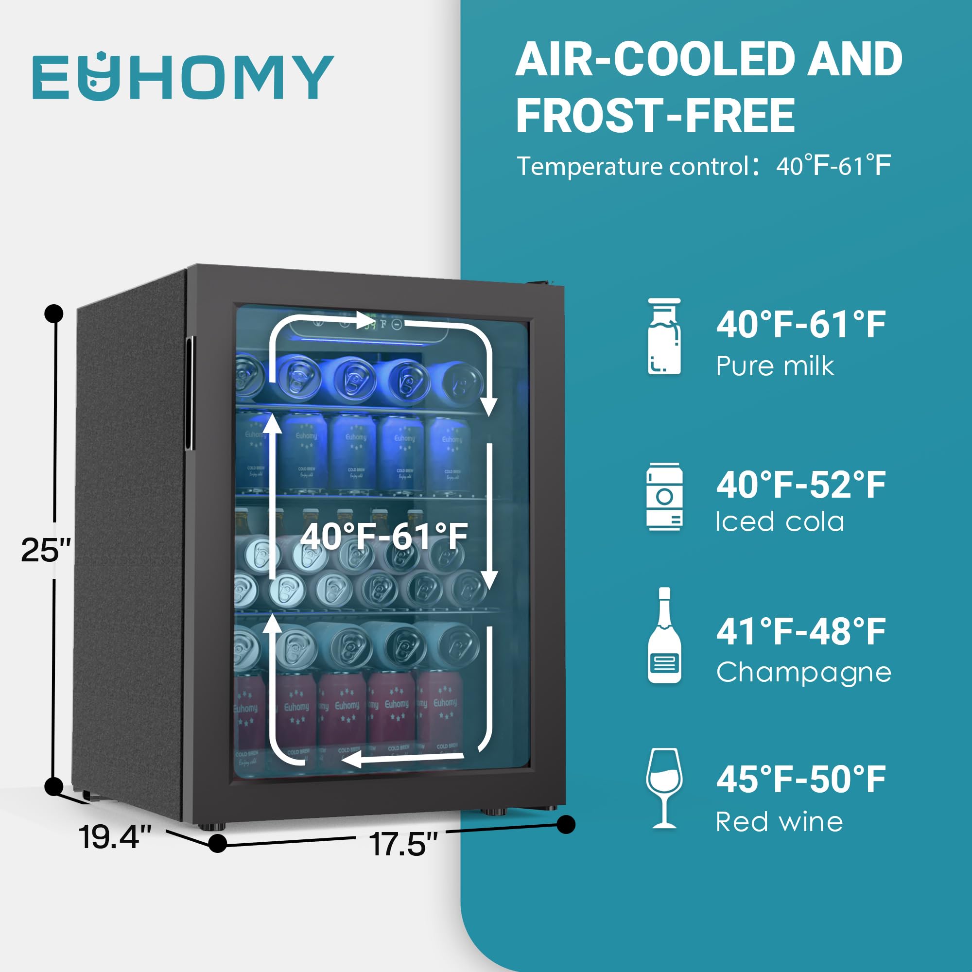 Euhomy Fizz 95 Beverage Refrigerator
