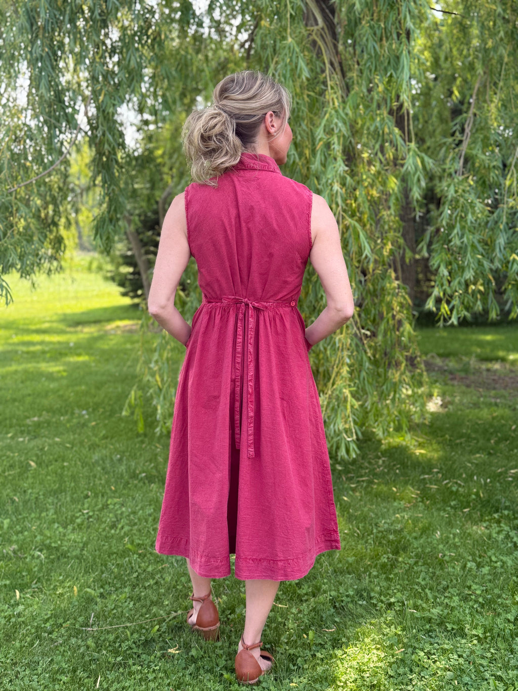 The Porch Swing Dress in Red