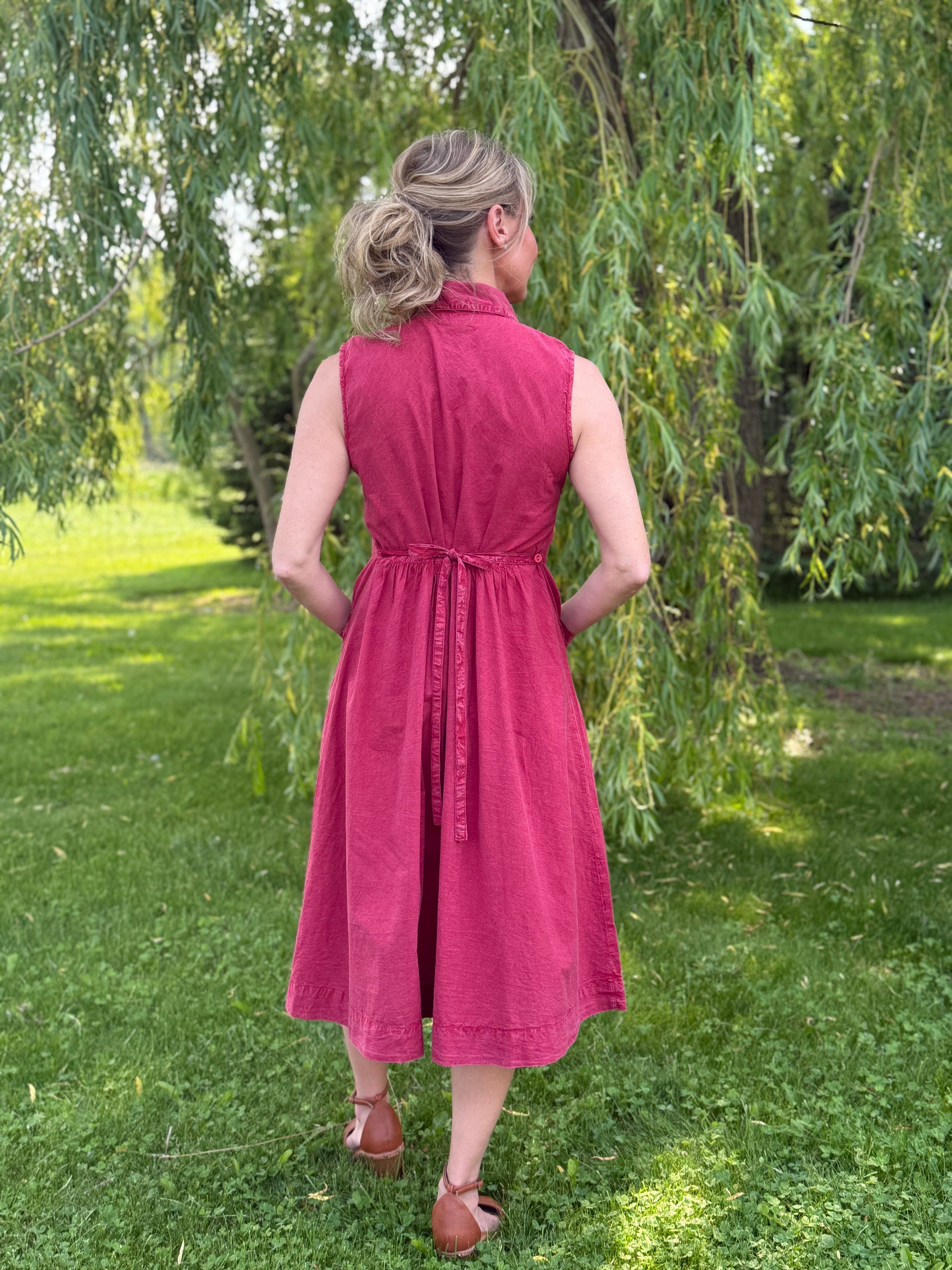 The Porch Swing Dress in Red